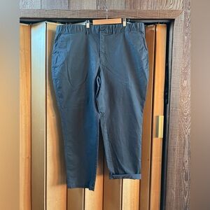 Eddie Bauer (Size 24W) Gray Boyfriend Midrise Slim Pants Chino Casual Capsule